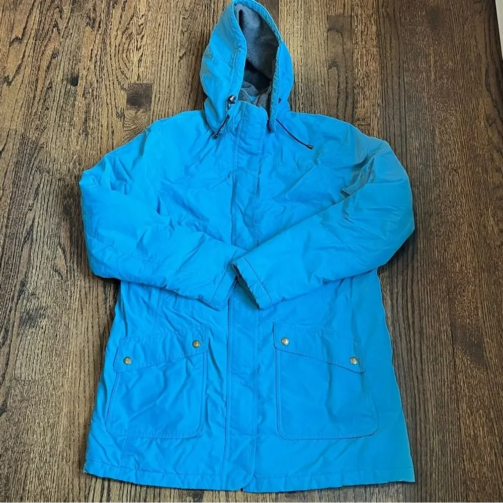 Lands’ End Blue Jacket Warm Winter Preppy Classic Outdoors Women’s Size Medium